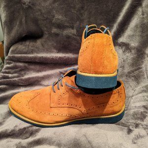 Stacy Adams dark orange suede dress shoes
